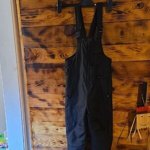 Black Snow Bib Overalls
